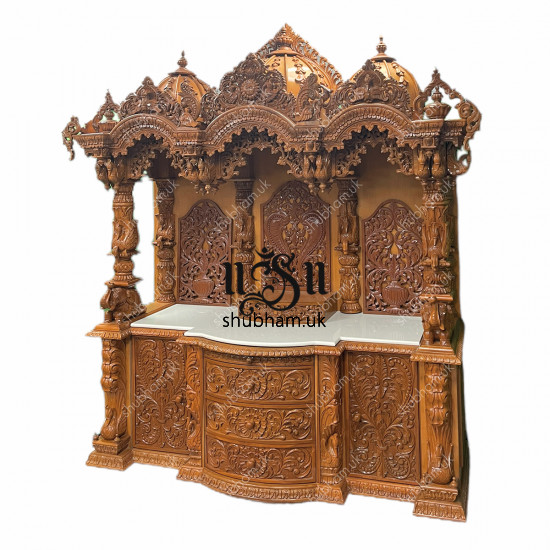 Buy Big Exquisite Wooden Mandir Temple in the UK