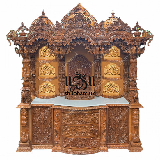 Buy Big Exquisite Wooden Mandir Temple in the UK