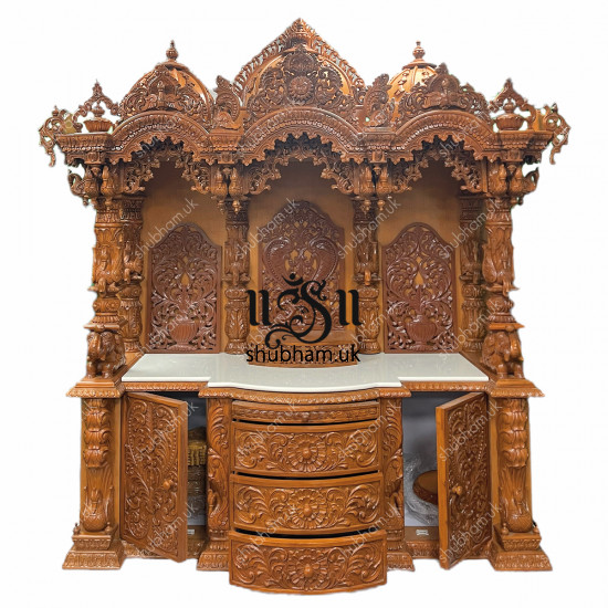 Buy Big Exquisite Wooden Mandir Temple in the UK