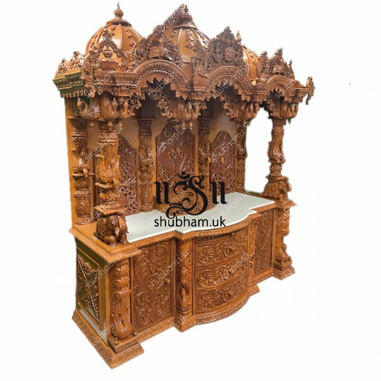 Buy Big Exquisite Wooden Mandir Temple in the UK