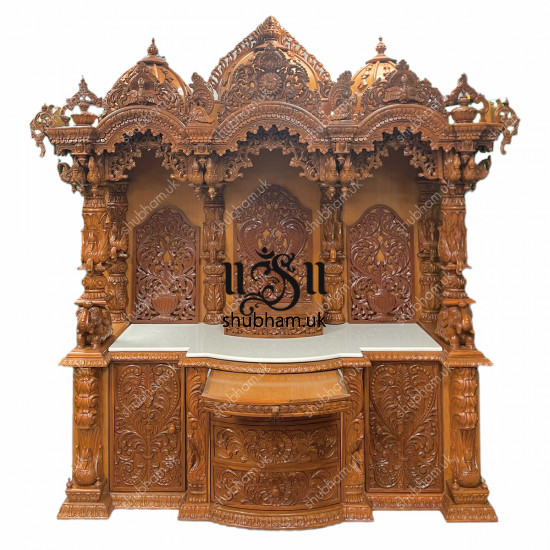 Buy Big Exquisite Wooden Mandir Temple in the UK