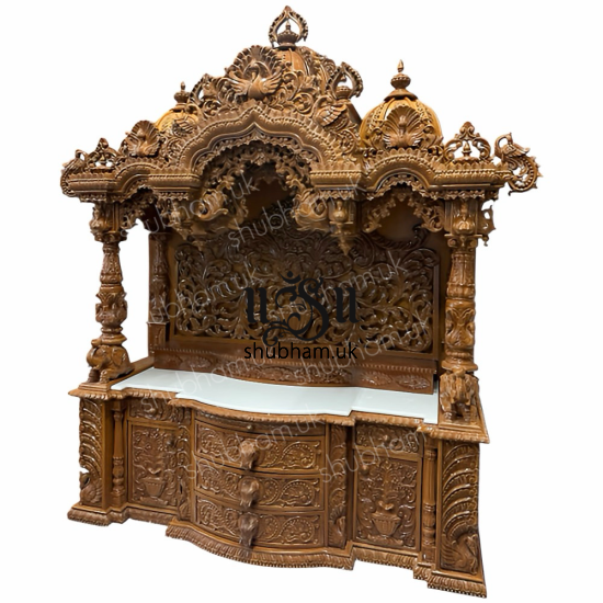 Buy Big Exquisite Wooden Mandir Temple in the UK