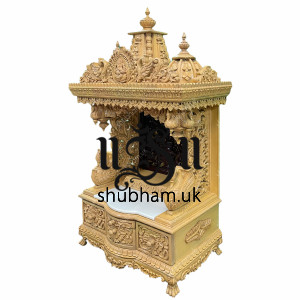 Small Sevan Wood Mandir for Home UK