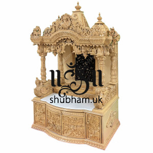 Big Temple With drawers Sevan Wooden temple with Peacock design Big Temple With drawers Sevan Wooden temple with Peacock design