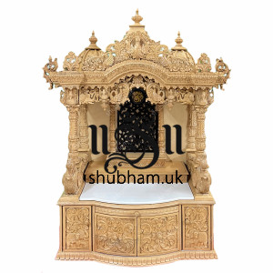 Big Temple With drawers Sevan Wooden temple with Peacock design