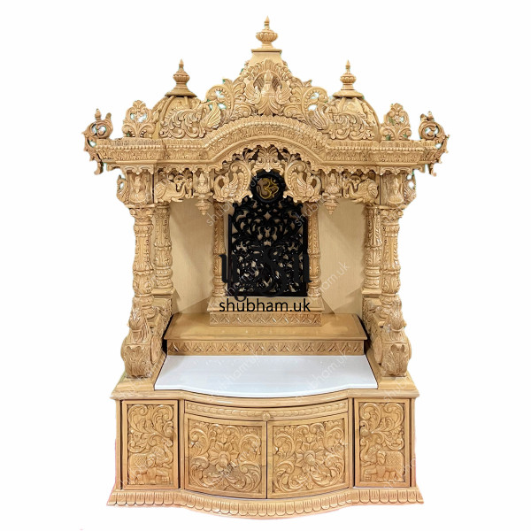 Big Temple With drawers Sevan Wooden temple with Peacock design