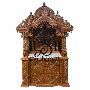 Exquisitely crafted Peacock design Pooja  Mandir