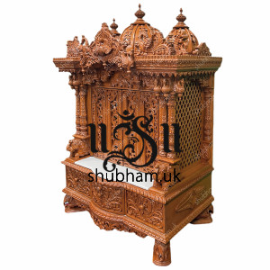 Exclusive designer Seven Wood Peacock design Mandir UK Exclusive designer Seven Wood Peacock design Mandir UK