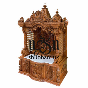 Superior Quality Teak Wooden Temple Puja Mandir for Home Superior Quality Teak Wooden Temple Puja Mandir for Home