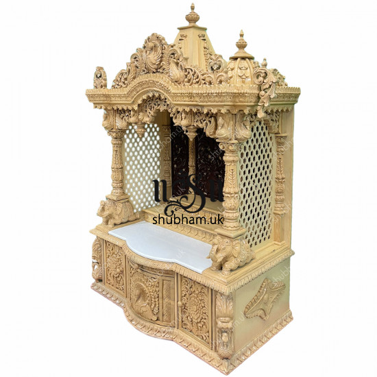 Indian Hindu Wooden Carved Sevan Wood Temple for home 