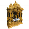 Exquisite Sevan Wood Gold Puja Ghar Mandir Wooden Temple UK