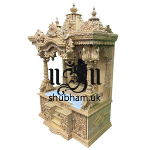 Fully Hand-carved Indian Pooja Altar For Home Mandir 