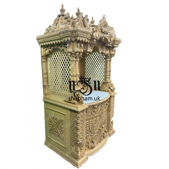 Beautiful sevan wood Pooja Ghar Hindu Mandir Temple For Home
