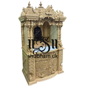 Beautiful sevan wood Pooja Ghar Hindu Mandir Temple For Home