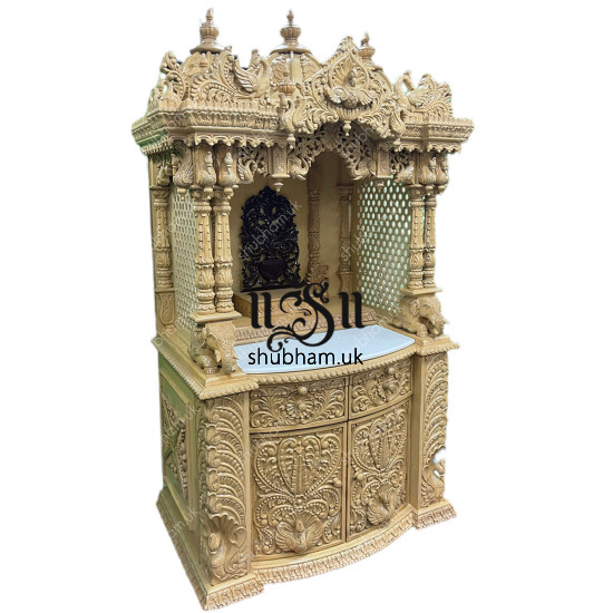 Beautiful sevan wood Pooja Ghar Hindu Mandir Temple For Home