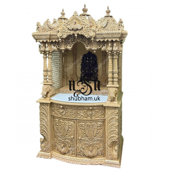 Beautiful sevan wood Pooja Ghar Hindu Mandir Temple For Home