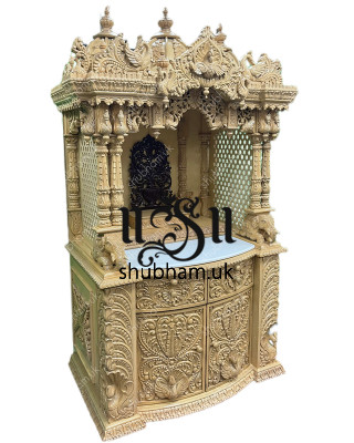 Beautiful sevan wood Pooja Ghar Hindu Mandir Temple For Home