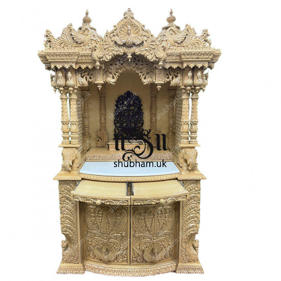 Beautiful sevan wood Pooja Ghar Hindu Mandir Temple For Home