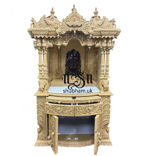 Beautiful sevan wood Pooja Ghar Hindu Mandir Temple For Home