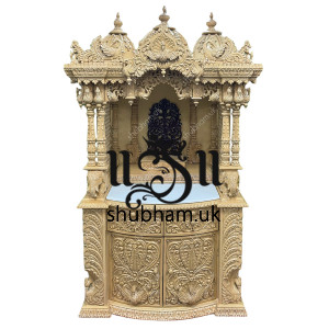 Beautiful sevan wood Pooja Ghar Hindu Mandir Temple For Home