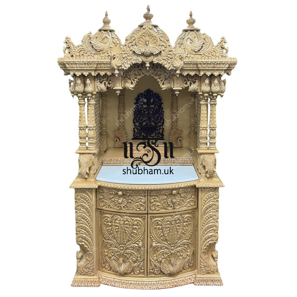 Beautiful sevan wood Pooja Ghar Hindu Mandir Temple For Home