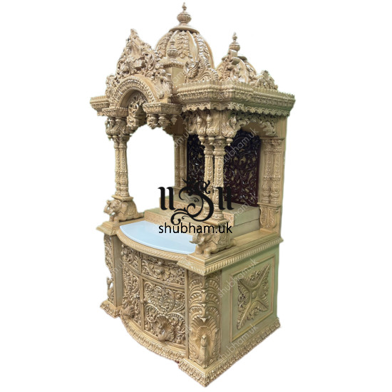 Temple For Home Peacock Style Pooja Ghar Mandir UK