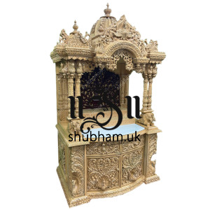 Temple For Home Peacock Style Pooja Ghar Mandir UK
