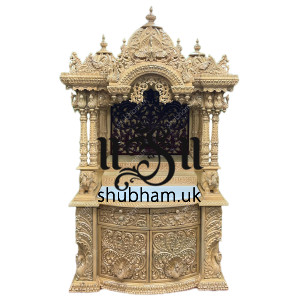 Temple For Home Peacock Style Pooja Ghar Mandir UK