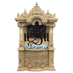 Temple For Home Peacock Style Pooja Ghar Mandir UK