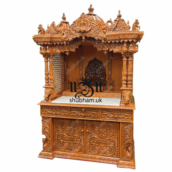 Pooja Ghar Teak Wooden Mandapam for home in UK - Canada - USA