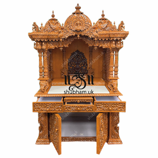 Pooja Ghar Teak Wooden Mandapam for home in UK - Canada - USA