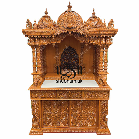 Pooja Ghar Teak Wooden Mandapam for home in UK - Canada - USA
