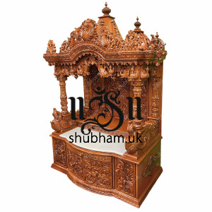 Buy Online Sagwan Wood Puja Mandir for Indian home Buy Online Sagwan Wood Puja Mandir for Indian home
