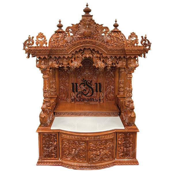 Buy Online Sagwan Wood Puja Mandir for Indian home