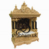 Beautifully carved small Puja Wooden Mandir for Home