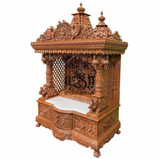 Antique and Solid Teak Wood Altar Temple for Home