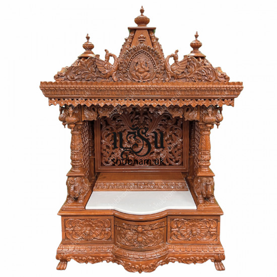 Antique and Solid Teak Wood Altar Temple for Home