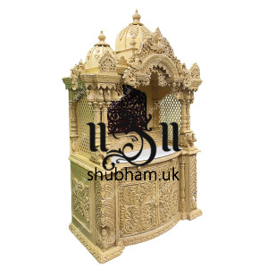 Small Size Sevan - Sagwan Wooden Mandir UK for Home Small Size Sevan - Sagwan Wooden Mandir UK for Home