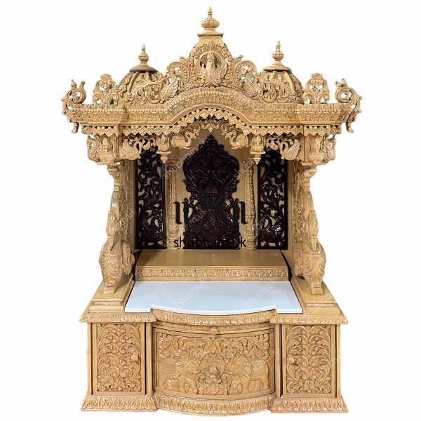 Beautiful sevan wood temple with intricate carving