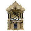 Modern Intricate Hand Carved Small Sevan Wood Home Altar Modern Intricate Hand Carved Small Sevan Wood Home Altar