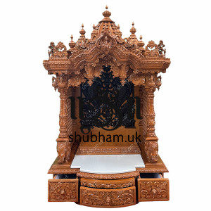 Small Indian Pooja Ghar Mandir for Home with Gopuram Small Indian Pooja Ghar Mandir for Home with Gopuram