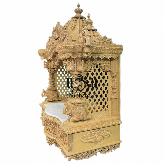 Elegant Temple Design Wooden Pooja Mandir for Home UK 