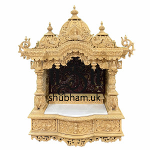 Elegant Temple Design Wooden Pooja Mandir for Home UK 