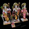 Beautiful Family Ram Darbar Marble Murti for Home Mandir UK