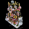 Elegant Shiv Parivar Marble Statue in White Makrana marble 12 inch