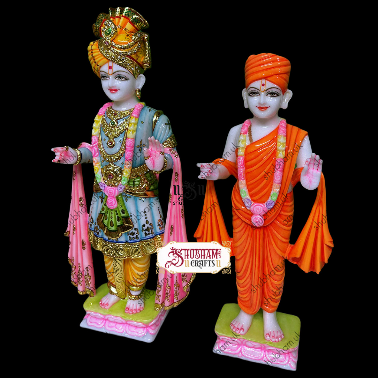 Marble Swami Narayan Statue for Home Temple UK God Akshar Purushottam