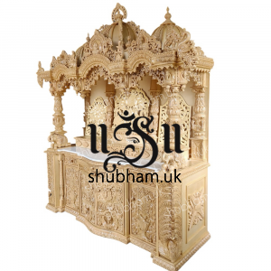 Ganeshji Design Sevan Wood Puja Mandir Wooden Temple UK