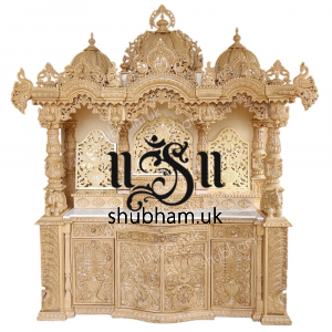 Ganeshji Design Sevan Wood Puja Mandir Wooden Temple UK