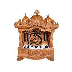 Ganeshji Teak Wood Home Mandir UK 