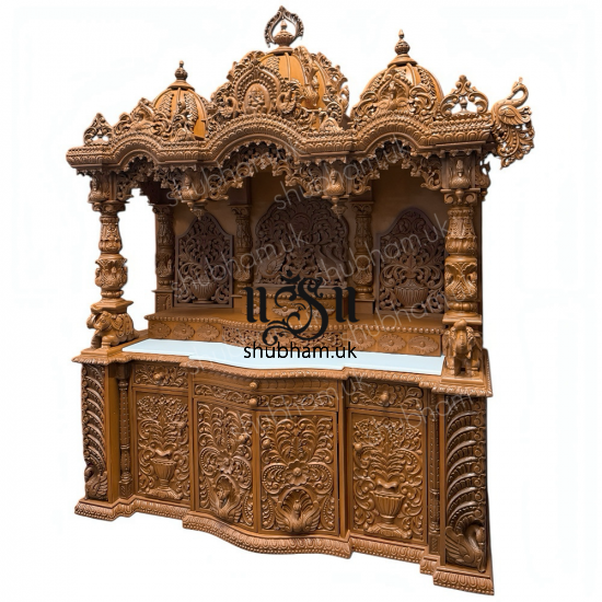 Buy Big Wooden Pooja Mandapan Mandir for Home in the UK